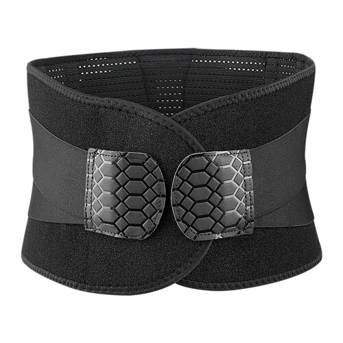 Lumbar Support Belt Ergonomic Back Brace with Aluminum-Black M