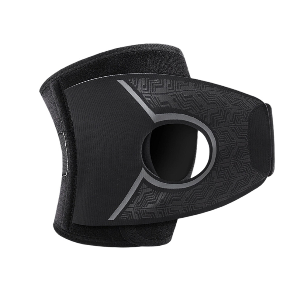 Black Shock Absorption Athletic Knee Support With-M Left Foot