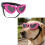 Winddichte Hundebrille mit herzförmiger Linse für-Rosa 3