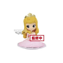 Figurinha Q Posket - BanPresto - Princesa Aurora - Cores Pastel - 9 cm - Disney