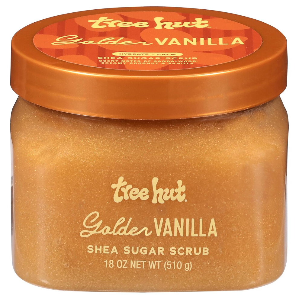 Tree Hut Golden Vanilla Shea Sugar Scrub, 18 Oz