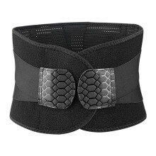 Ergonomic Lumbar Support Adjustable Waist Support Belt-Black L