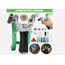 Powerful Hunting Slingshot Catapult High Velocity with Laser Aiming Sight Set UK