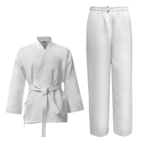 Tenue d'entraînement de karaté, ensemble Gi de-sergé blanc 100