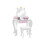 Unicorn-Design Kids Dressing Table, with Mirror and Stool - White 1