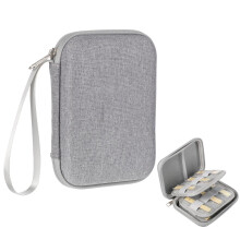 Reed Storage Box with Mesh Pocket Saxophone Clarinet Reed-Gray