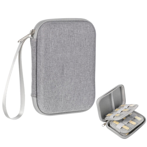 Reed Storage Box with Mesh Pocket Saxophone Clarinet Reed-Gray