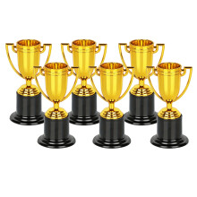 6Pcs Plastic Small Trophies Light Weight Soccer Medals Prize Cup