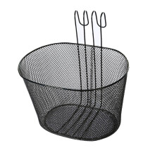 Universals Bike Front Basket Rusts Resistant-black double hook