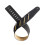 Stud Embellished Guitar Strap Punk Fashion Microfiber-Black 17 1