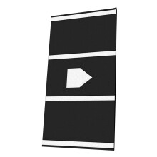 Flexible Backing Picks Pitcher's Mat 90x140cm for-Black