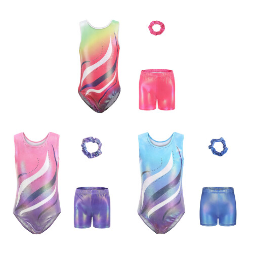 Elastischer Kinder-Gymnastikanzug mit-rosa p Höhe 150cm 2