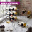 The Magic Toy Shop Geezy 12-Bottle Stackable Chrome Wine Display Rack | 3-Tier Wine Storage 7