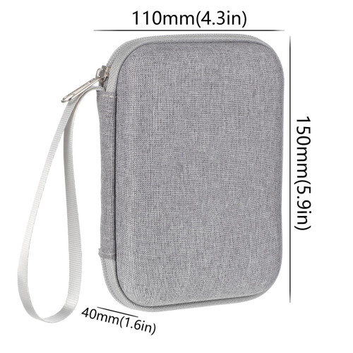 Tragbare Saxophon-Reed-Aufbewahrungsbox mit Netztasche,-Grau 2