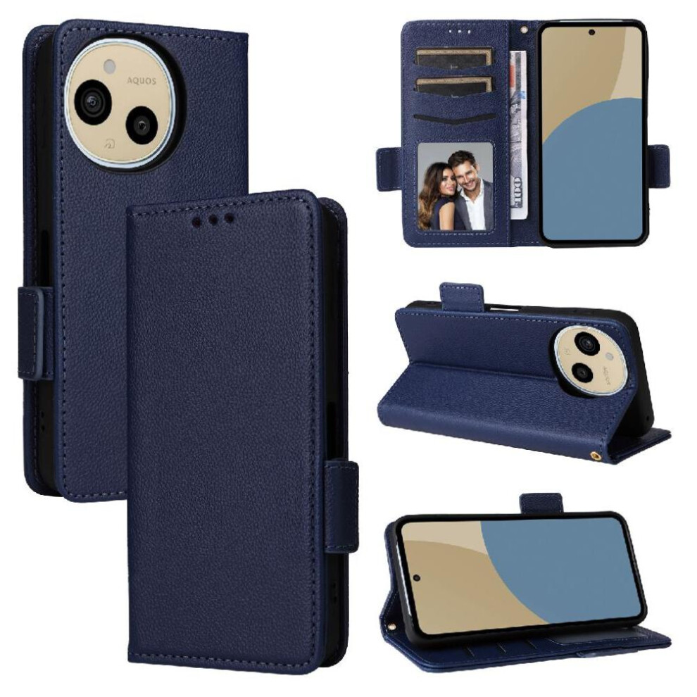 () Flip Case For Sharp Aquos Sense9 Wallet Card Slots Holder Side Buckle Magnetic Pu Leather 764563803651