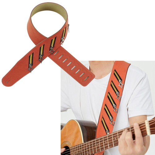 Wide 72mm Guitar Strap Adjustable Length Reduces-Brown 18 2
