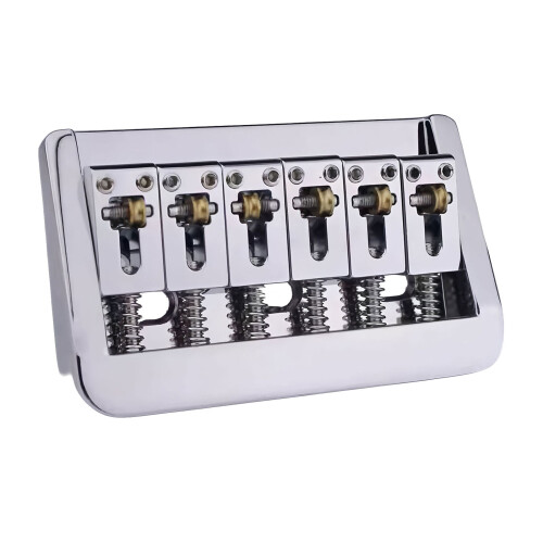 6 String Electric Guitar Adjustable Bridge Zinc Alloy-Silver