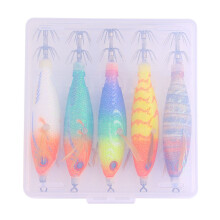 5.8G Shrimp Lures Baits Squid Jig Fishing Lures-5 color box 1