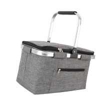 Ergonomic Handle Thermal Control Picnics Carryinh Bag-Gray