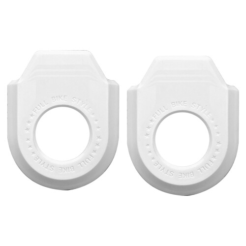 1 paire de Protections de manivelle de vélo, manchon de-Blanc
