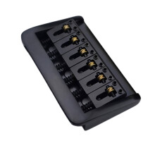 Guitar Bridge with Copper Fixed Saddles and Zinc Block-Black