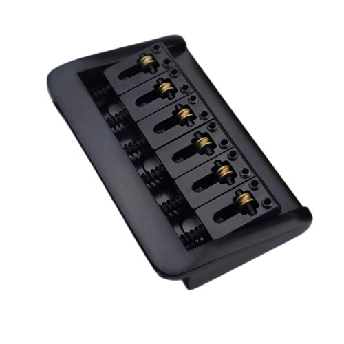 Guitar Bridge with Copper Fixed Saddles and Zinc Block-Black