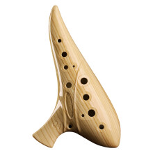 Ocarina en céramique à 12 trous avec finitions lisses,-Café