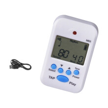 Small Electronic Metronome Professional Clip on LCD-White