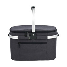 Panier de pique-nique isolé, sac de refroidissement isolé-Noir