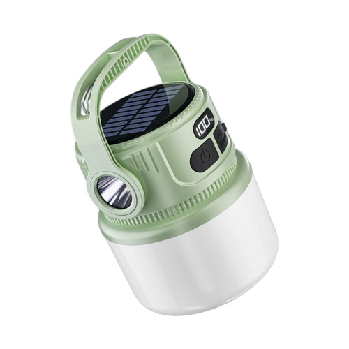 Outdoor Solar LED Camping Lights USB Rechargeable-turquoise