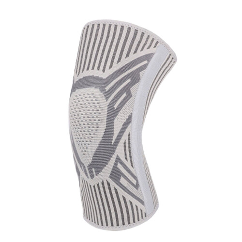 Elastic Knee Support Brace Breathable Knit-Gray single pack S