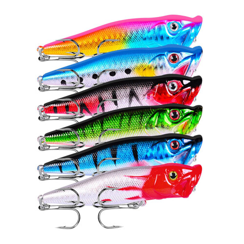 Colored Artificial Lures Features Double Hook and Slow Sinking