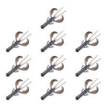 10 pièces leurres souples de crevettes-Couleur J 6,5 cm