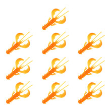 10Pcs Simulation Prawns Shrimp Lures Set Shrimp-Color F 6.5cm