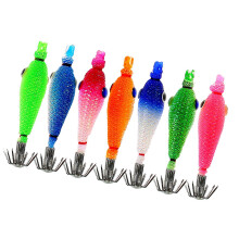 7pcs 5.5cm Glow Squid Jig Lures Baits Squid Jig Glow Jig Hook