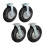 Heavy-Duty Castor Set with Pneumatic Tyres, 2 Fixed + 2 Swivel 1