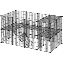 Modularer Kleintierlaufstall - 2 Ebenen, Hamster, Meerschweinchen