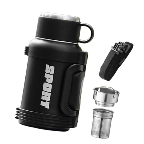 Outdoor Water Flasks Keeps Beverages Hot or Cold- Black