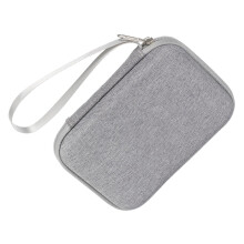 Saxophone Reed Carrying Case Zipper Bag with Mesh Pocket-Gray