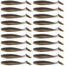 20Pcs Crankbaits T Tail Soft Baits Paddle Tail Swimbaits-65mm D