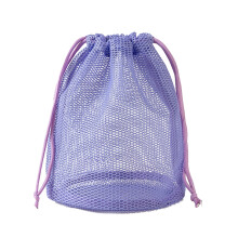 Swim Gear Organizer Mesh Drawstring Bag Design For-P urple L