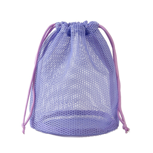 Swim Gear Organizer Mesh Drawstring Bag Design For-P urple L