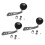 Angelrollengriff, drehbarer Rollengriff, Baitcastingrolle, 1
