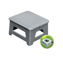 Emergency Portable Toilet With Odor-small Gray single stool