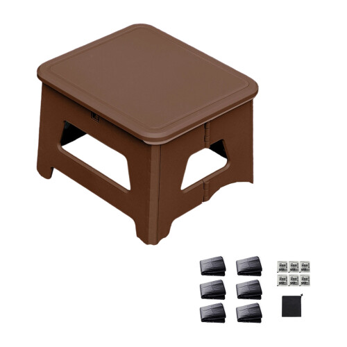Toilettes de camping compactes pliables et-grand costume marron