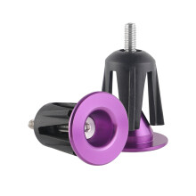 1Pair Bikes Handle Bar End Cap Bicycles Handlebars Bar-Purple