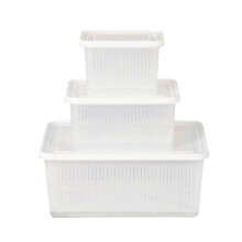 Food Grade PP Fridge Storage Containers with Drain Basket