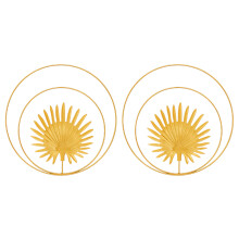 Gold Ginkgo Leaf Metal Wall Decor2-Pack