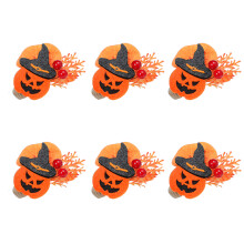 6 db-os filc és raffia szalvétagyűrű Halloweenre