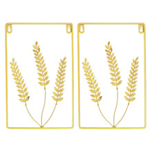 Ginkgo Leaf Metal Wall Decor2-Pack Gold